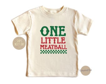 One Little Meatball First Birthday Baby T-Shirt | Italian Theme, Game Day Shirt