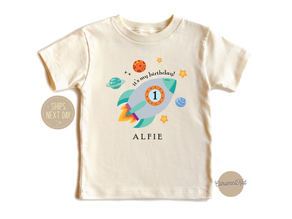Custom Name Shirt, Birthday Kids Rocket Shirt, Kids Astronaut Shirt, Galaxy Baby Shirt, Boys Astronaut Shirt, Toddler Shirt