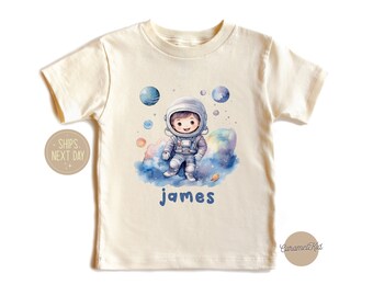 Custom Name Astronaut Shirt, Toddler Astronaut Shirt, Space Kids Shirt, Kids Gift Shirt, Astronaut Boy Shirt, Astronaut Baby Bodysuit