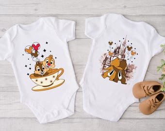 2 Sided Chip And Dale Shirt, Disney Double Trouble Shirt, Chip N Dale Magic Castle T-shirt, Disney Family Shirt, Chip and Dale Ballon Shirt