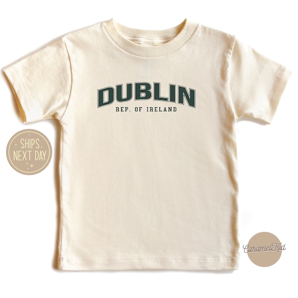 Dublin Republic of Ireland Toddler Shirt, Ireland Natural Baby Bodysuit, Irish Ireland Girl Boy Tee, St Patricks Dublin Kids Shirt,Irish Tee