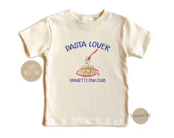 Foodie Lover Tee, PASTA Lover Toddler T-shirt, Pasta T-shirt, Toddler Cool T-shirt, Italian T-shirt, Pasta Fan Club Kids T-shirt