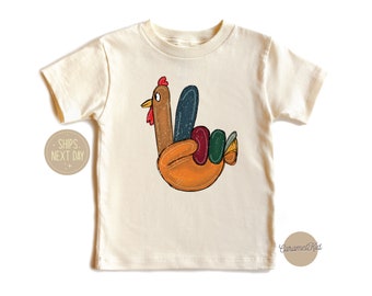 Turkey Peace Sign Shirt, Thanksgiving Toddler Shirt, Thankful Shirt, Happy Thanksgiving Day Bodysuit, Colorful Turkey T-shirt