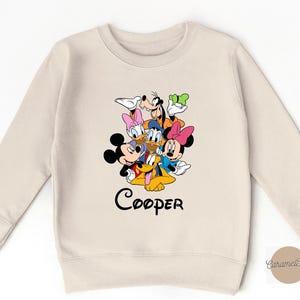 Custom Name Sweatshirt, Mickey Friends Sweatshirt, Disneyland Friends Sweatshirt, Disney World Sweatshirt,  Disney Sweatshirt