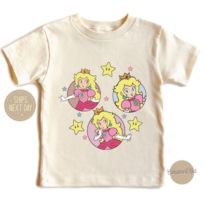 Princess Shirt , Princess Peach Girl Boy Shirt, Super Mario Birthday Shirt, Princess Peach Mario Shirt, Mario Baby Onesie®