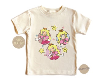 Princess Shirt , Princess Peach Girl Boy Shirt, Super Mario Birthday Shirt, Princess Peach Mario Shirt, Mario Baby Onesie®