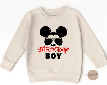 Birthday Boy Disney, Birthday Sweatshirt For Boy, Disney Birthday Boy Sweatshirt, Mickey Sweatshirt, Birthday Gift, Disney Birthday Boy