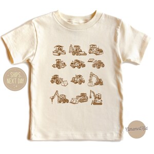 Construction Vehicles Kids Shirt, Toddler Construction Shirt, Equipment Boy Shirt, Truck Kids Shirt, Dump Tractor Shirt, Excavator Onesie®