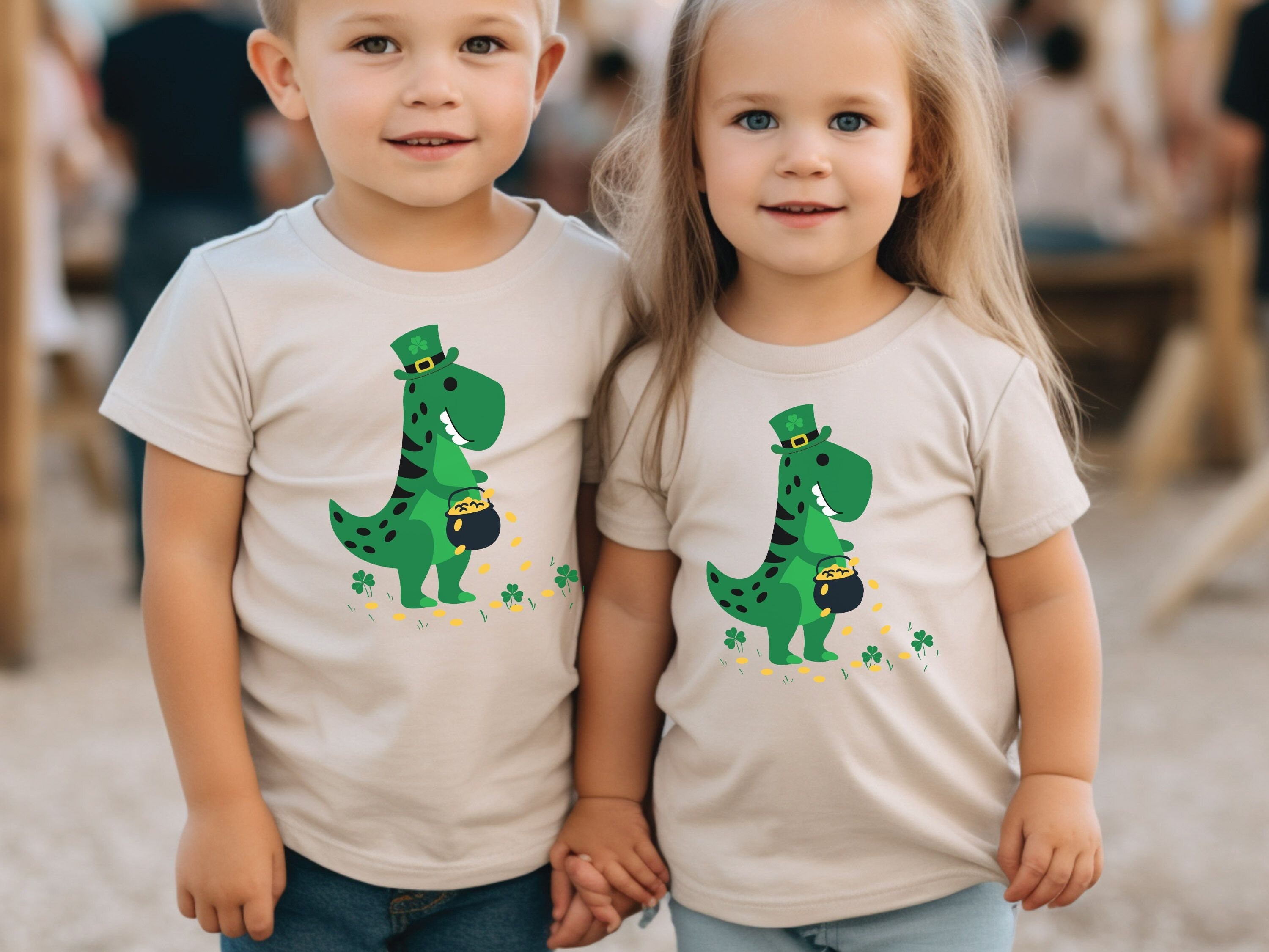 Dinosaur Kids Shirt, Lucky Saurus Shirt, Boys St Patricks Day Shirt, Leprechaun Hat Dinosaur Toddler Shirt, Baby Dino St Patricks Onesie®