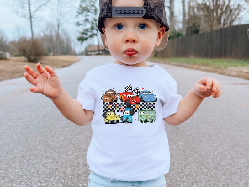 Disney Cars Toddler Shirt, Lightening McQueen Shirt, Kids Disney Shirt, Cars McQueen and Friends Shirt Tow Mater Shirt, Pixar Cars Movie