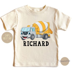 Personalized Construction Shirt, Truck Kids Shirt, Toddler Shirt, Boys Shirt, Construction Kids Shirt