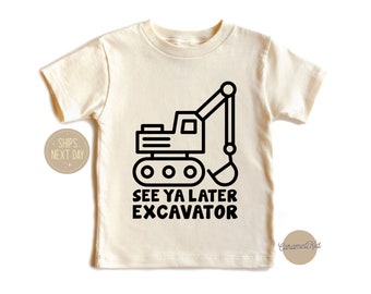 Construction Birthday Shirt, Toddler Shirt, Excavator Kids Shirt, Machine Kids Shirt, Boys Shirt, Baby Builder Shirt