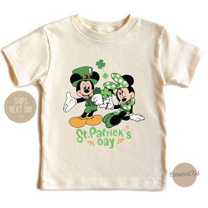 St. Patrick&#39;s Day Shirt, St. Patrick&#39;s Couple Shirt, Minnie St. Patrick&#39;s Day Shamrock Shirt, Disney Shamrock Shirt
