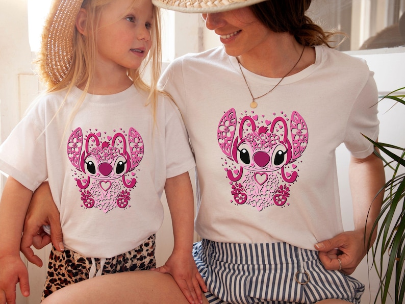 Angel Shirt, Stitch Angel Shirt, Stitch and Angel Party Shirt, Disney Kids Shirt, Disneyland Shirt, Disney World Shirt, Stitch Lilo Shirt