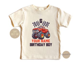 Monster Truck Birthday Shirt, Family Birthday Truck Shirt, Birthday Boy Monster Truck Shirt, Custom Monster Truck Birthday Shirt, Cars Bday
