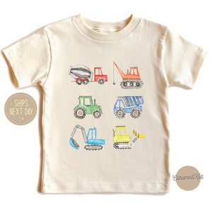 Truck Construction Kids Shirt, Equipment Boy Shirt, Gift for Kid, Toddler Construction Shirt,Truck Lover Baby Onesie®,Baby Excavator Onesie®