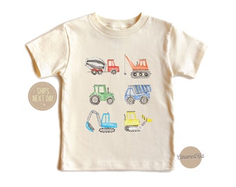 Truck Construction Kids Shirt, Equipment Boy Shirt, Gift for Kid, Toddler Construction Shirt,Truck Lover Baby Onesie®,Baby Excavator Onesie®