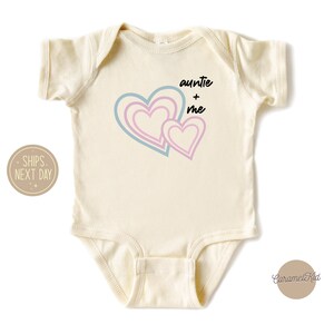 Auntie And Me Gift Shirt, Auntie Baby Organic Bodysuit, Gift from Aunt, Baby Shower Gift, Auntie Bestie Tee, Baby Announcement Shirt