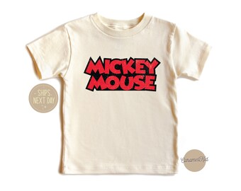 Mickey  Kids Shirt, Mickey Toddler Tee, Disney Kids T-Shirt, Kids Gift Shirt, Holiday Shirt for Children, Natural Bodysuit