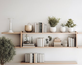 Minimalist White Shelving Zoom Background | Virtual Background for Zoom/Videoconferences/Streaming