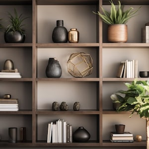 Modern Shelving Office Zoom Background Virtual Background for Zoom/Videoconferences/Streaming image 1