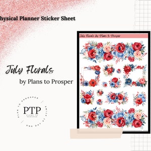 Juli Monthly Florals Sticker Blatt