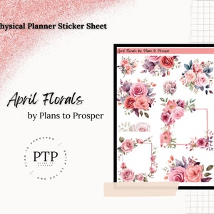 April Monthly Florals Sticker Sheet