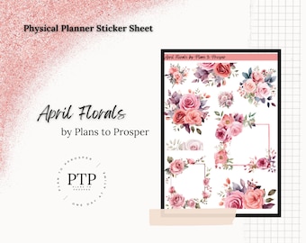 April Monthly Florals Sticker Sheet