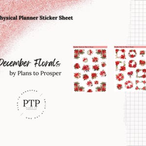 Stickervellen maandmaand bloemen met bloemen