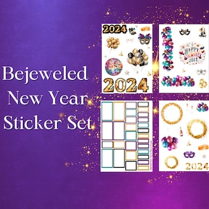 Stickers décoratifs ornés de bijoux pour le Nouvel An