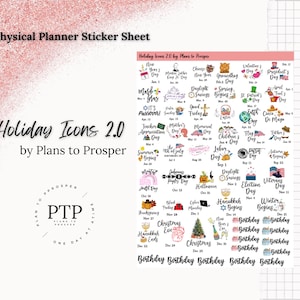 Holiday Icons 2.0 Stickers for Planners and Calendars