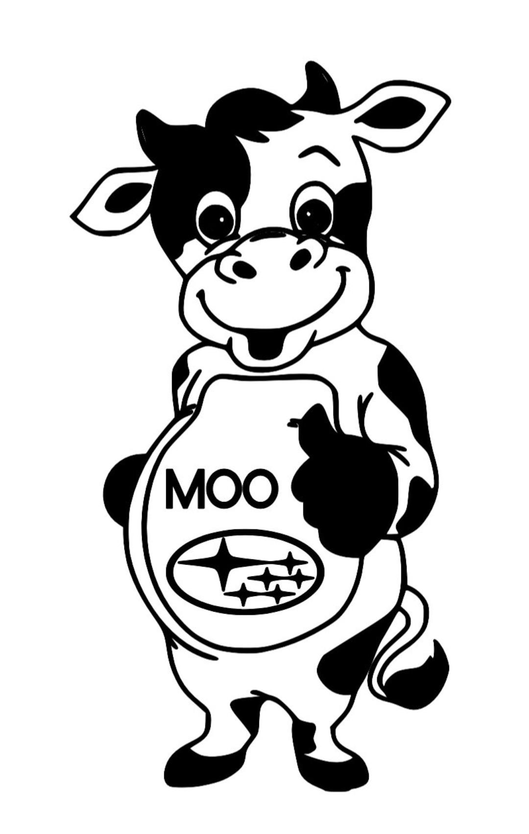 Moo Moo Subaru Decal - Etsy