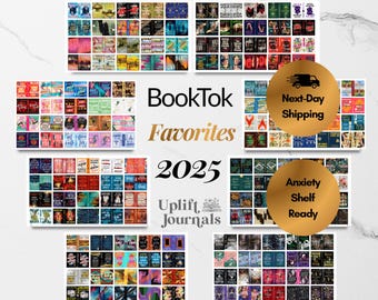ミニ本棚用ミニブックステッカー｜読者のお気に入り2025｜TBRジャー、ブッククラブ＆ブックトック装飾