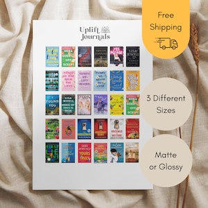 Custom Book Cover Stickers | Reading Journal Stickers | Book Club Journal Stickers image 1
