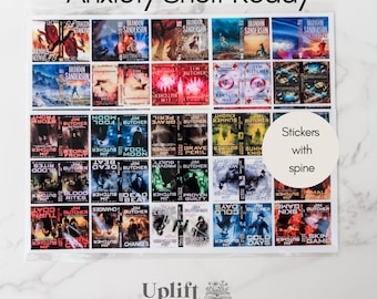 Aangepaste miniboekstickers | DIY-boekenplank voor angst | TBR-potje | Mini-omslagen boekrug | Booktok-decor | Stickers leespot | Boekenliefhebber