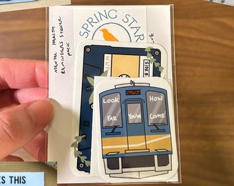 Set di adesivi per promemoria sulla salute mentale 3 pezzi / Adesivo impermeabile, adesivo per l'ansia, viaggio di guarigione, venerdì nero, regalo di festa, imbottitura per calze