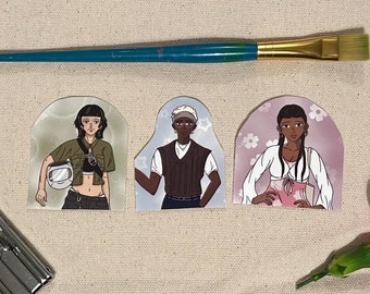 Adesivi MMOCH Vol. 1 / adesivo in vinile impermeabile, manga originale Meet Me on Cherry Hill, personaggio originale, oc nero non binario, butch