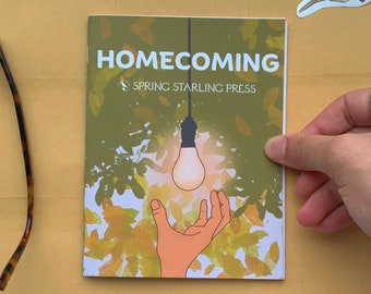 Zine 2 - ritorno a casa/zine di poesia, poesia, arte e poesia, casa, libro di poesie, ritorno a casa, poeta trans, regalo per scrittori, zine da collezione