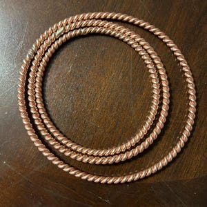 1/2 Size Sacred, Lost & Empowerment Cubit Tensor Ring Set, 144 MHz/177 MHz/188 MHz Copper Tensor Rings
