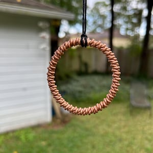 Viking/Atlantean Cubit Double Twist Tensor Ring Necklace, 443 MHz Tensor Ring Pendant, Healing Life Force Energy Pendant