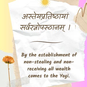 Sanskriet Shloka, afdrukbare slogan moedigt eerlijkheid, waarheid, niet-stelen aan, Sanskrietcitaten, Sanskrietwijsheid, Sanskriet-naar-Engelse poster.
