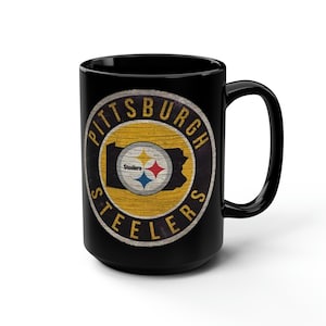 Pittsburgh Steelers Black Mug, 15oz