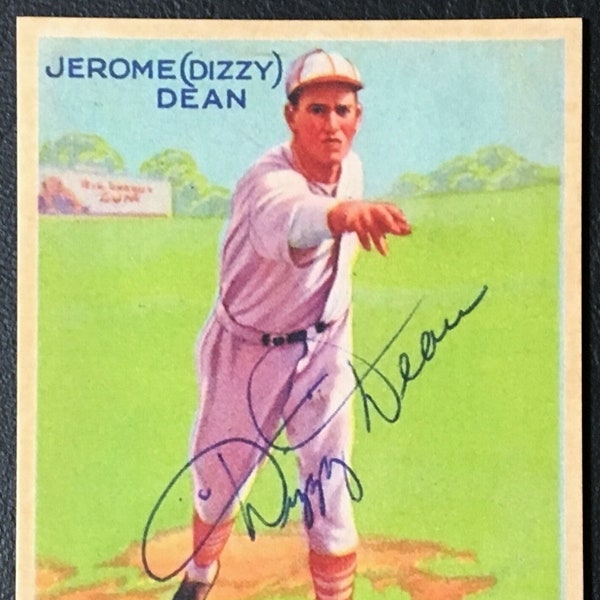 1933 Goudey #223 Dizzy Dean Reprint Card - With Facsimile Autograph - Mint Condition - St Louis Cardinals