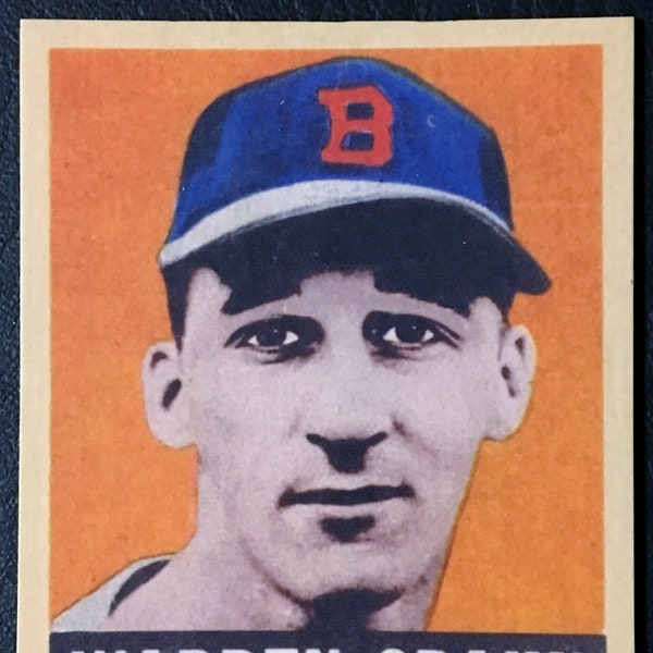 1948 Leaf #32 Warren Spahn Reprint Card - Mint Condition - Boston Braves