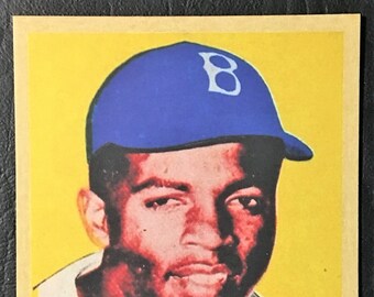 1949 Leaf #79 Jackie Robinson Reprint Card - Mint Condition - Brooklyn Dodgers