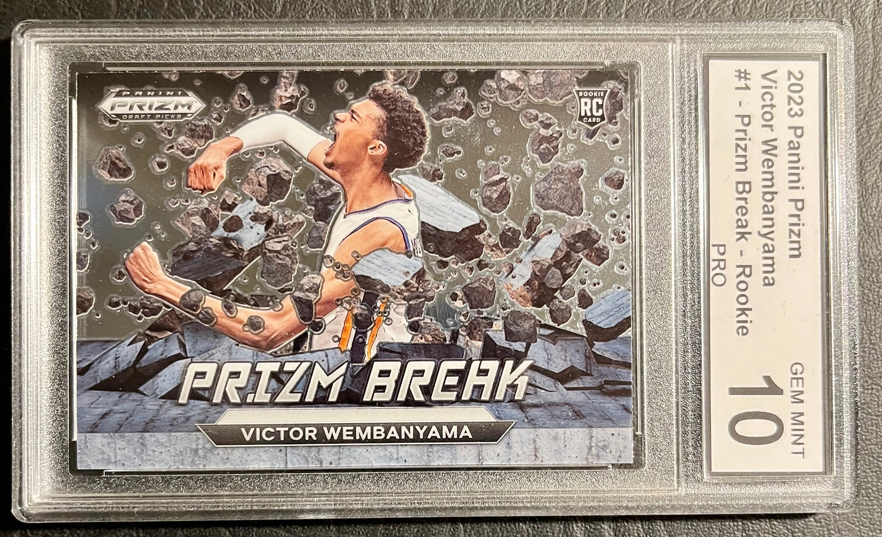 2023 Panini Prizm 1 Prizm Break Victor Wembanyama Rookie Graded