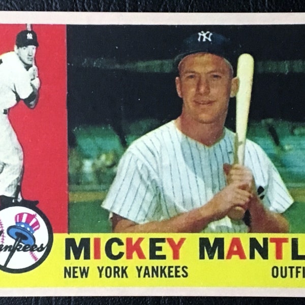 1960 #350 Mickey Mantle Reprint Card Mint Condition