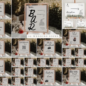 wedding sign bundle, wedding templates, wedding reception, Wedding Sign, Wedding Reception, wedding signage, reception signs, wedding reception, modern wedding signs, boho wedding bundle, signature drinks, wedding bar menu