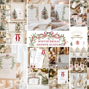 Christmas Bridal Shower Invitation, Winter Bridal Shower, A Merry Little Bridal Shower, Tis The Season To Be Married, Holiday Bridal Shower