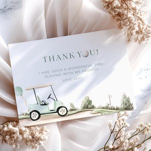 Hole-in-One 1st Birthday Thank You Card: Golf Par-Tee (Digital Download)